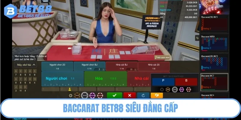 Baccarat Bet88 siêu đẳng cấp