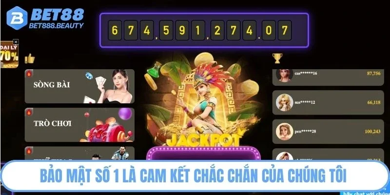 Bảo mật số 1 là cam kết chắc chắn của Bet88